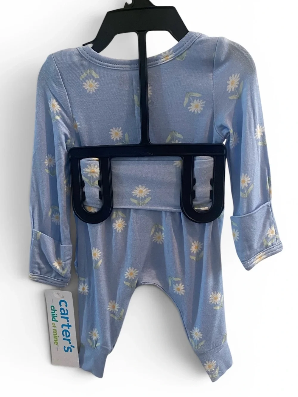 Carter's Light Blue Girl’s Daisy Print Long-Sleeve Pajama Set